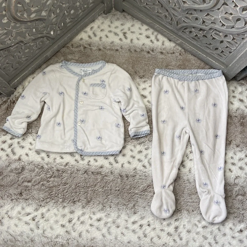 Ralph Lauren matching set baby girls 9 months preppy stripes floral coastal